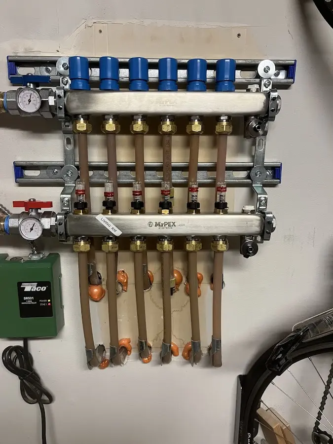 Plumber performing Gas Line Installation at a residential property in Cloquet